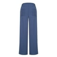 thumbnail image 5 of Enjoytime Womens Pants Casual Drawstring High Waist Wide Leg Pants Side Striped Casual Loose Trousers with Pockets Blue M, 5 of 6