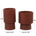 thumbnail image 3 of DecMode 17", 14"H Red Magnesium Oxide Planter (2 Count), 3 of 8