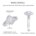 thumbnail image 5 of Rosec Jewels Lab Grown Diamond Vintage Engagement Ring - 6x8 mm Oval - EF-VS Grade, 14K White Gold, US 9.50, 5 of 8