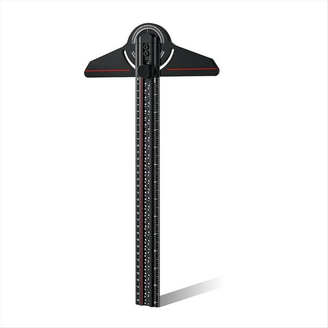 Transportador Buscador de Ángulos, Medidor de Ángulos, Transportadores de Construcción de Aluminio Ajustables con Regla para Carpintería de 13 Pulgadas, Color Negro