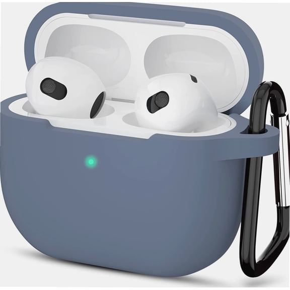AirPods 3 Case, Protective Silicone Cover for AirPods 3rd Generation Case 2021, Wireless Charging - Lavender Grey