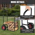 thumbnail image 3 of Chariot à Bûches de Bois, Support de Rangement pour Bois d'Extérieur et d'Intérieur avec Roues en Caoutchouc Résistantes à l'Usure, Transporteur de Bois en Acier Robuste, Transporteur de Bois pour Foyer, Foyer, Capacité de 300 Lb, 3 of 9
