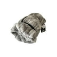 Mon Chateau Luxury Collection Faux Fur Throw, Ruched Gray.
