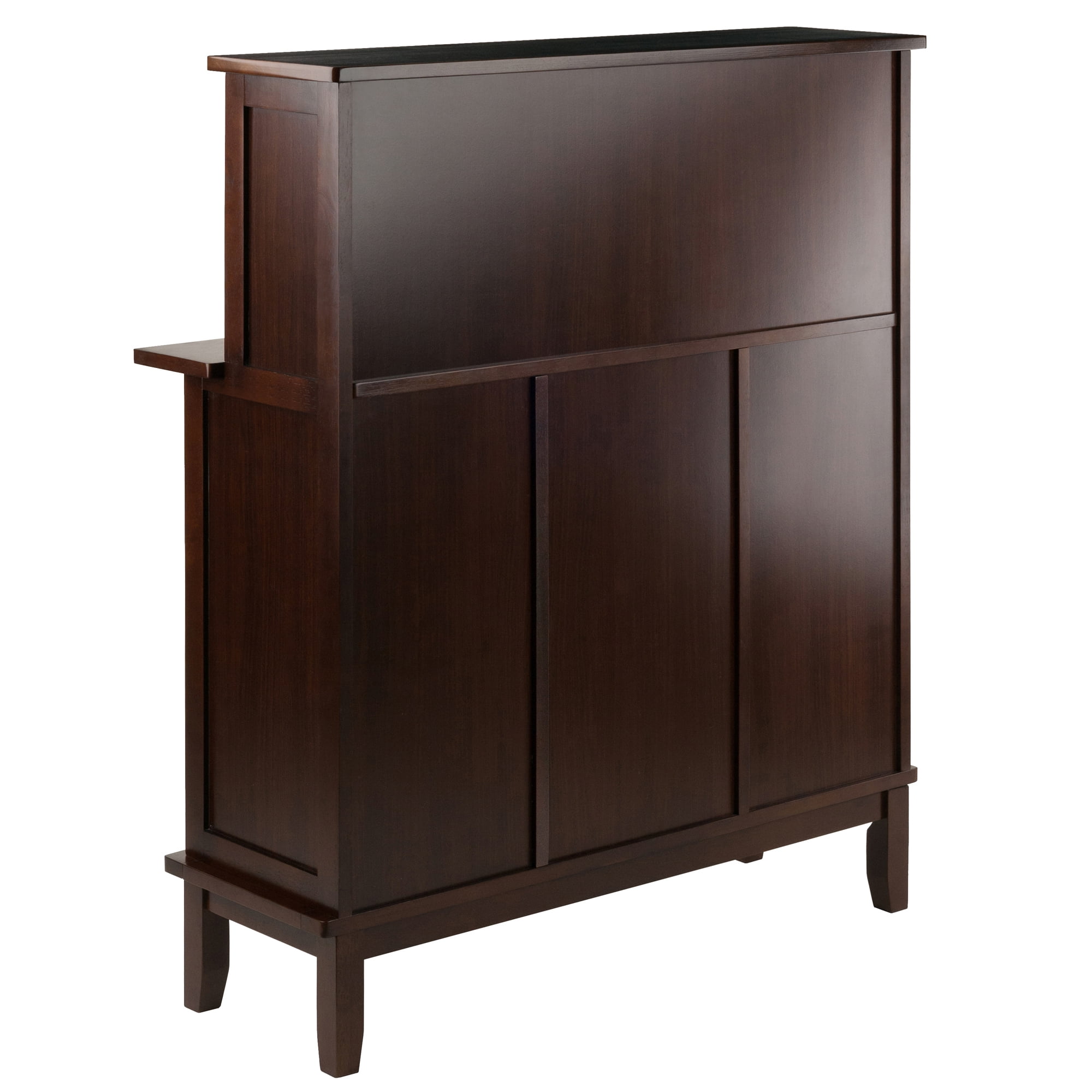 Winsome Wood Beynac Wine Bar Cappuccino Finish Walmart
