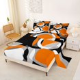 thumbnail image 2 of Castle Fairy Geometric Stacked Ring King Sheets 4pcs,Retro Concentric Circle Bedding,Orange Gray Black White,1 Flat Sheet, 1 Fitted Sheet and 2 Pillowcases, 2 of 7