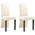 thumbnail image 4 of vidaXL Dining Chairs Side Chair with Solid Wood Legs for Kitchen Faux Leather, 4 of 14