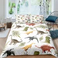 thumbnail image 1 of 3D Small Dinosaur Cartoon Cute Simple Bedding Set Couple King Single Size for Kids Children Polyester Quilt Cover Pillow Case, 1 of 7