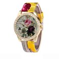 thumbnail image 2 of Relojes Moda Rose patrón de banda de cuero de cuarzo analógico relojes de pulsera de moda ANMAO MXCH1220-0265WAT, 2 of 2