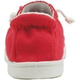 thumbnail image 4 of Soda Flat Women Shoes Linen Canvas Slip On Sneakers Lace Up Style Loafers Zig-S Red 7, 4 of 5