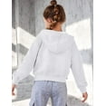 thumbnail image 4 of Arshiner Girls Zip Up Hoodies Kids Casual Sweatshirt Spring Fall Jackets with Pockets, 4 of 5