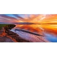 thumbnail image 1 of Water Sunset Beach Reflections - CANVAS OR PRINT WALL ART, 1 of 1