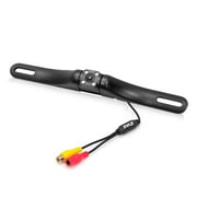 PYLE PLCM17BC - License Plate Rear View Camera - Built-in Distance Scale Lines Backup Parking/Reverse Assist Waterproof Adjustable Slim Bar Cam Night Vision Illumination w/ 420 TVL Resolution