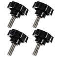 thumbnail image 3 of Niceauty 4Pcs Plastic Star Hand Screw Knobs Black Clamping Handles Easy Remove for Equipment, 3 of 8