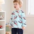 thumbnail image 2 of THDHVS Boys Long Sleeve Shirts,Boys Casual Shirts,Boys' Fall Car Print Sweatshirt Cotton Crewneck Pullover Kids' Fleece Sweatshirt Light Blue 5-6 Years, 2 of 4