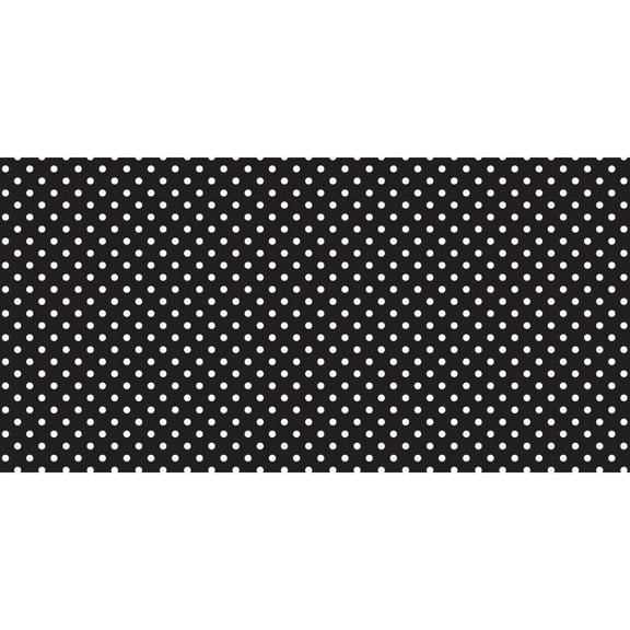 PaconÂ® FadelessÂ® Design Roll, 48" x 50', Classic Dots Black/White