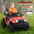 thumbnail image 3 of QinaQin 12V Ride on Truck for Kids, Electric Off-Road Car with Parent Remote Control, Spring Suspension, LED Lights, Bluetooth Music, 3 Speed Modes, 3 of 8