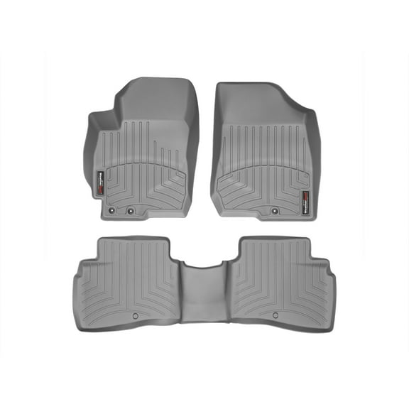 WeatherTech Custom Fit FloorLiners compatible with 2010-2013 Kia Forte - 1st & 2nd Row, Grey