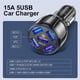thumbnail image 4 of Cargador Para Auto 150w Tipo C Carga Rapida Pd Qc 3.0 5 Usb, 4 of 10