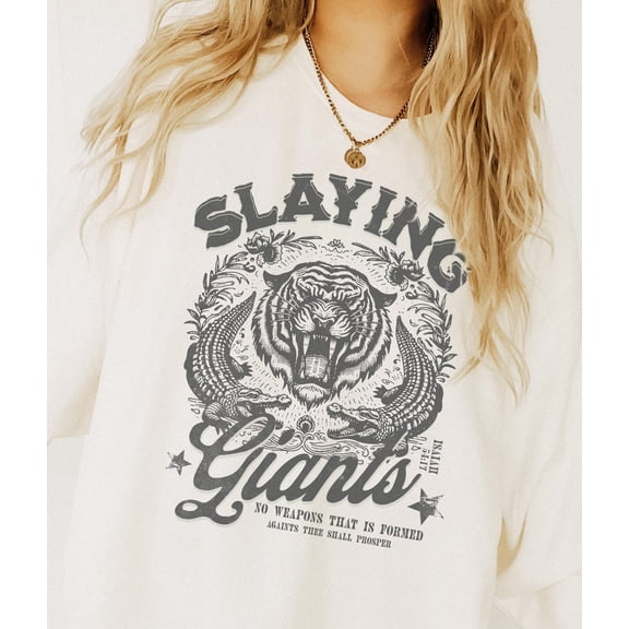 Slaying Giants Sweatshirt, Bible Verse Christian Sweater