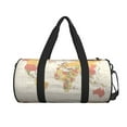 thumbnail image 2 of Gaeub Vintage World Map1 Lightweight Travel Cylinder Bag Gym Tote Bag Sports Training Duffle Bag with Pockets and Straps, 2 of 8