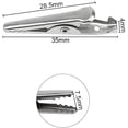 thumbnail image 2 of 60 Pcs Clips d'Alligator en Métal Argenté 35mm Clips d'Alligator Électriques Clips d'Alligator en Forme de Bouche de Crocodile Spécialisés dans la Modélisation de Test Électrique, 2 of 5