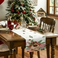 thumbnail image 4 of Christmas Pine Candy Table Runner 13x48in Non-Slip Cotton Linen Table Runners, Bird's Nest Dresser Scarves TableRunner for Dinner Kitchen Dining Wedding Party, 4 of 9