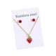thumbnail image 2 of Joyas y relojes, accesorios, joyas, collares, delicado conjunto de collar y aretes de clavícula de acero inoxidable 304, regalo de lujo Sweet Lights, joyas de acero inoxidable, 2 of 7