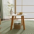 thumbnail image 3 of Dapmiu 23.6 Inch Round Dining Table for Small Spaces, Minimalist White Kitchen Table for 2-3 People with Easy-Clean Surface, 3 of 7