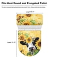 thumbnail image 6 of HELLHERO Cow Sunflower Toilet Seat Cover Replacement Elastic Bottom Bathroom Toilet Lid Cover Set & 2 Pcs Set for Toilet Washable and Reusable Stretch, 6 of 6