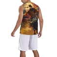 thumbnail image 2 of Naloa Colorful Bull Western Man Basketball Jersey Reversible Men's Mesh Athletic Sports Shirts Training Practice S-4XLXX-Large, 2 of 6