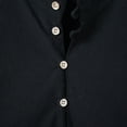 thumbnail image 6 of Nmnitkp Men's Linen Roll Up Long Sleeve Shirt Cotton Casual Beach Shirts Henley T-Shirt Band Collar Vacation Tops ​​​​​​​​​High-Quality and Healthy Fabric Men's Long Sleeve Shirt, 6 of 9