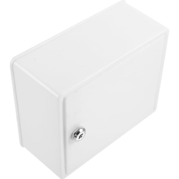 NICEXMAS Wall Mounted Milk Box with Lock Durable White Plastic Mailbox for Outside Home Storage