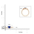 thumbnail image 4 of ANGARA Natural Solitaire Blue Sapphire Heart Ring with Diamond Accents in 14K Rose Gold for Women (Size-5mm) | September Birthstone, Anniversary, Jewelry Gift for Women | Natural Blue Sapphire Ring, 4 of 8