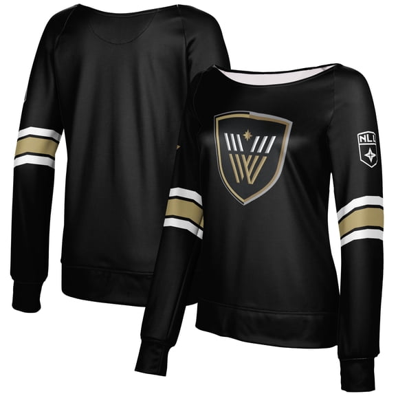 Girls Youth Epoch Lacrosse Black Vancouver Warriors Boat Neck Pullover Sweatshirt