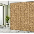 thumbnail image 4 of Ambesonne Octopus Shower Curtain, Earthy Tones Kraken Design, 69"Wx84"L, Camel Chestnut Brown, 4 of 4