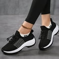 thumbnail image 2 of OHGOD Foam Sneakers, Womens Lace Up Sneakers, Sneaker Women, Women's Memory Foam Sneakers - Stylish Air Cushion Slip-On Casual Sneakers for All-Day Comfort - Black - 7.5, 2 of 7