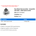 thumbnail image 2 of Rear Wheel Hub Assembly - Compatible with 2003 - 2008 Toyota Corolla 2004 2005 2006 2007, 2 of 2