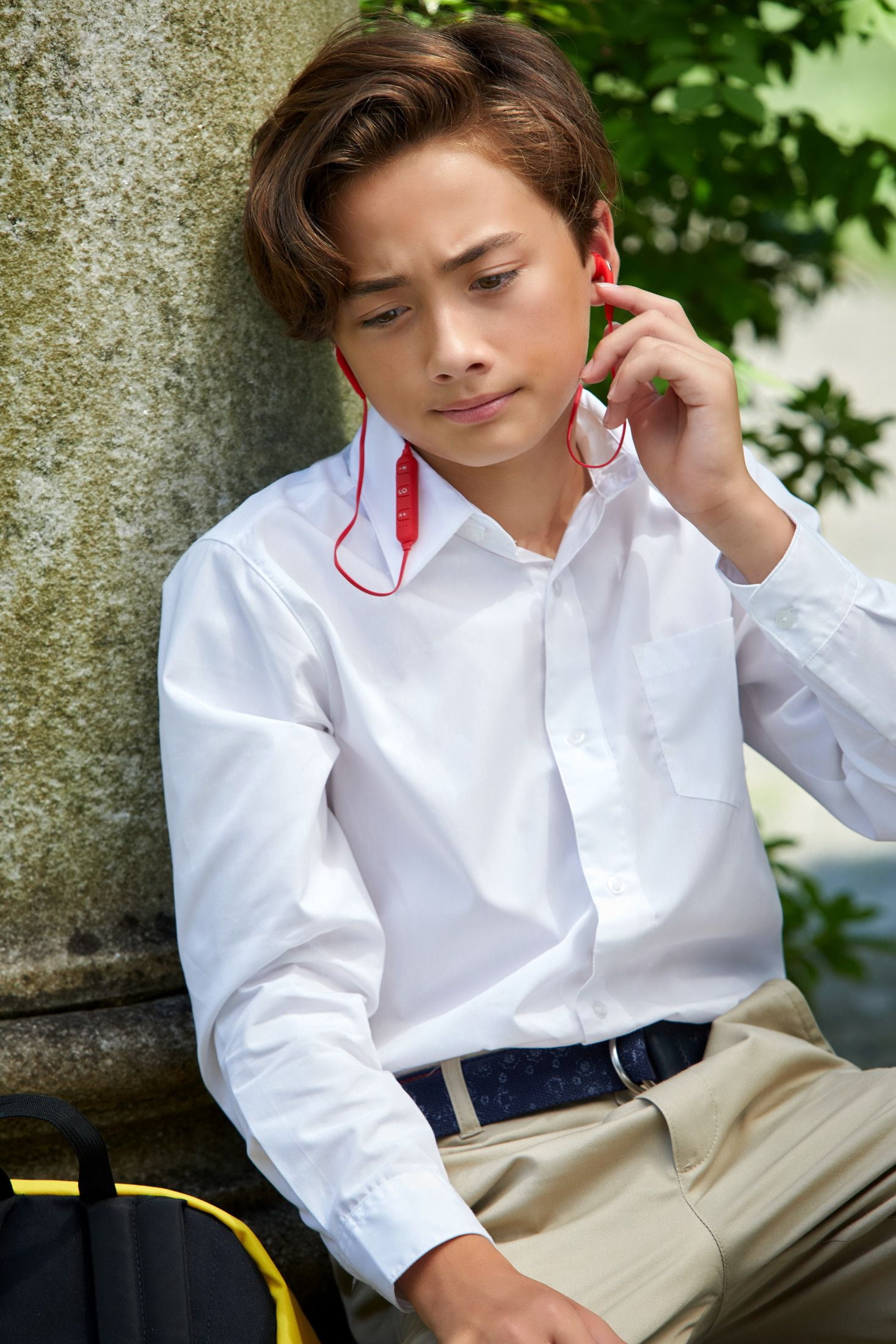 French Toast Boys School Uniform Long Sleeve Classic Button-up Dress Shirt, Sizes 4-20 & Husky