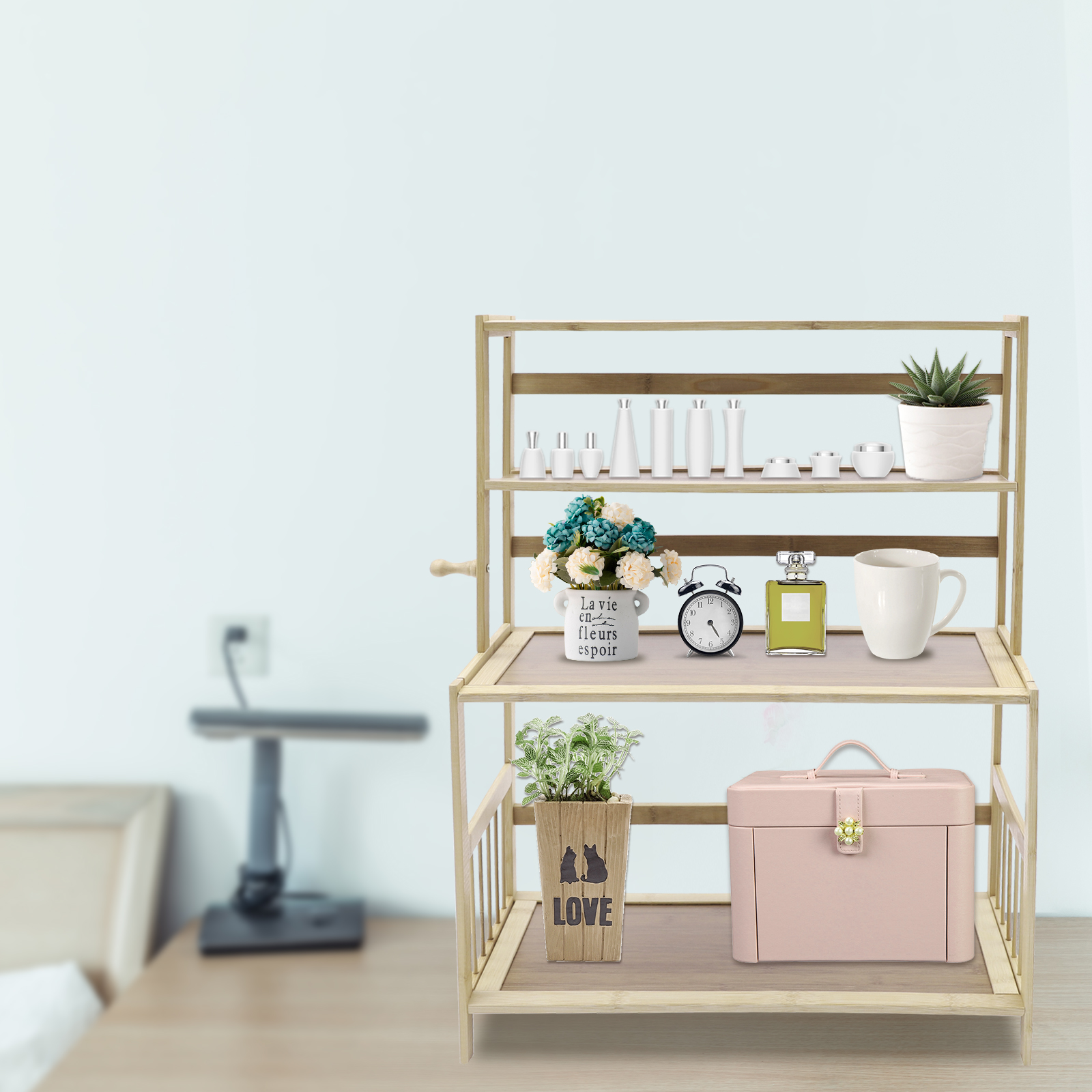 Miumaeov 3 tier Countertop Storage Shelves for Kitchen&Bathroom Makeup