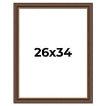 26x34 Copper and Brown Real Wood Picture Frame Width 2 inches | Interior Frame Depth 0.5 inches |