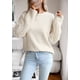 thumbnail image 2 of Jersey de punto de manga larga con cuello redondo para mujer Tops ajustados a rayas, 2 of 7