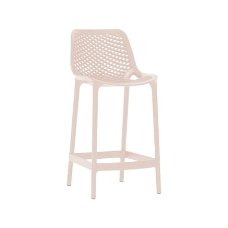 Meridian Furniture Mykonos Pink Outdoor Patio Stool (Set of 4)