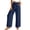 Navy, variant on Yievot Wide Leg Pants for Women Loose Palazzo Travel Trousers with Pockets Drawstring Elastic Waist Summer Beach Vacation Pants