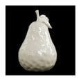 thumbnail image 6 of Urban Trends Collection 32800 Ceramic Pear Figurine with Stem and Leaf, Dimpled Polished Champagne, Medium, 6 of 6