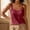 *Red, variant on ClodeEU Women's Round Neck Spaghetti Strap Tank Top ,Solid Color Sleeveless Casual Loose Camisole Beige,Womens Plus XXL