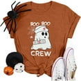 thumbnail image 4 of Boo Boo Crew Ghost Nurse Halloween Tshirts Women 2025 Short Sleeve Crewneck Funny Graphic Halloween Shirts for Women, 4 of 5