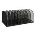 thumbnail image 1 of Scranton & Co Metal Mesh Desk Organizer with 8 Upright Sections in Black, 1 of 18
