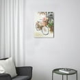 thumbnail image 3 of Unique 12x16 inch Canvas Painting Rustic Bike & Flower Pictures, Coastal Beach Wall Art for Refreshing Bathroom, Bedroom, Living Room Decor, 3 of 7