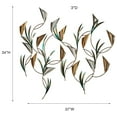 thumbnail image 3 of Symphony Nature Inspired Stainless Steel Wall Sculpture, Metallic, Silver Accents, Flowing Branches with Leaves and Flowers, Measures 37 by 34 Inches, JasonW Studios Exclusive Design, 3 of 5