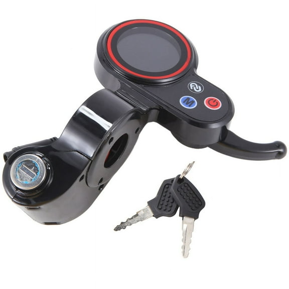 Scooter Parts 6Pin LCD Display with Key for Electric Scooter Display with Locking Instrument Dashboard Accessories Black